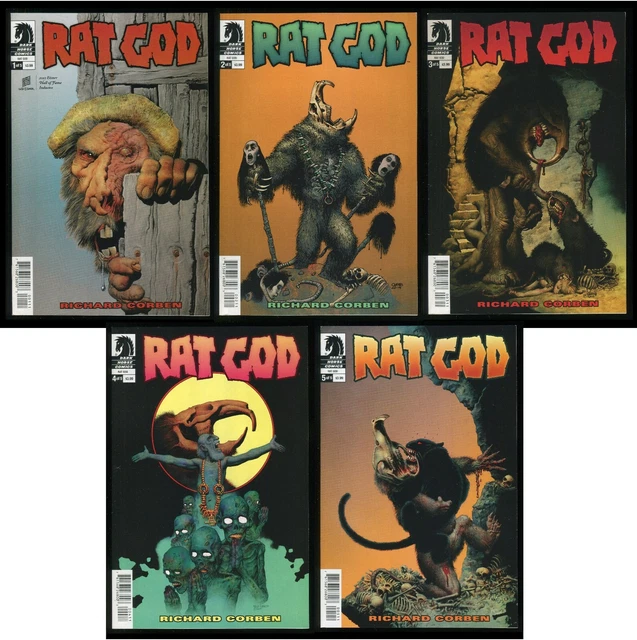 Rat God Comic Set 1-2-3-4-5 Lot Richard Corben art Lovecraft Native American Den