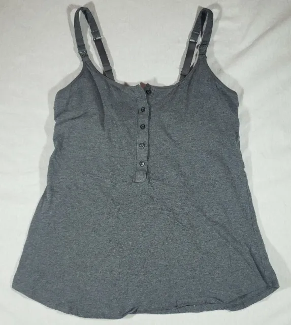 Gilligan & Omalley Target Nursing Cami Top One Hand Release Size L Large Gray