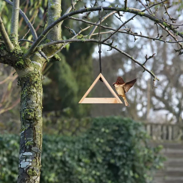 Mangeoire à oiseaux en bois maison Nichoir à suspendre mésanges rouges-gorges 2