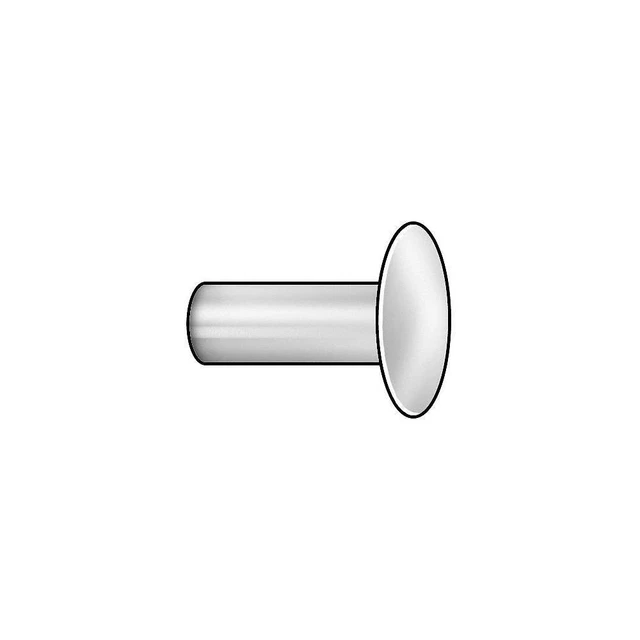 GRAINGER APPROVED TAC1210.1-100 Semi-Tubular Rivet,3/16x5/16 In,PK100