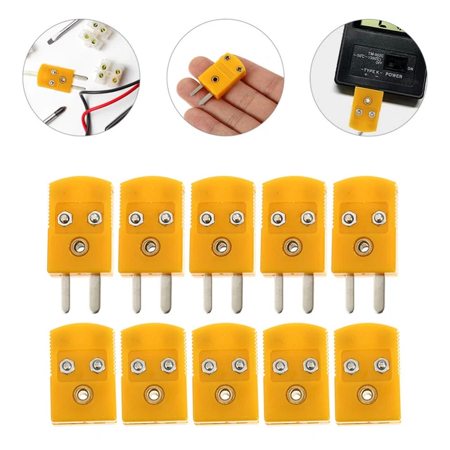 Lot De 5 Pinces De Fixation Pour Fiches Thermocouple Type K – Supports De Fil Solides Pour Capteurs Température Industriels Et Scientifiques
