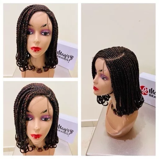 Short C-Cut Ghana Weave Lace Front Bob Wig. C-Part. Multi Colour (Galaxy)