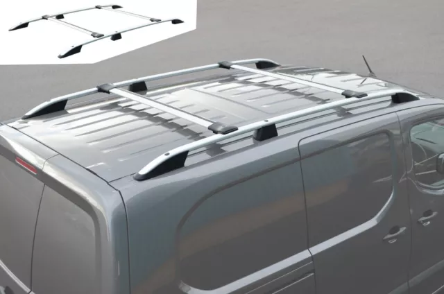 Aluminium Roof Rails and Cross Bars Set To Fit L2 Toyota ProAce City (2019
