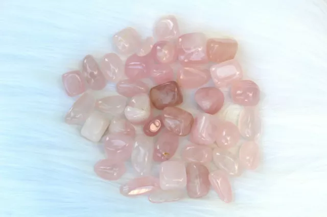 Jet Rose Quartz Tumbled Stone 100 gm Healing Positive Energy Reiki Pouch Aura