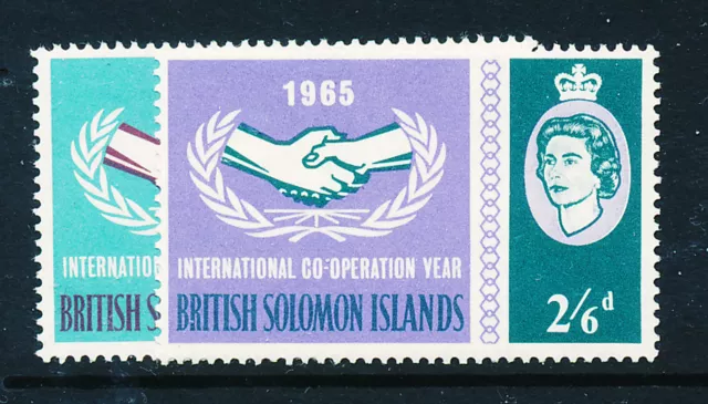 British Solomon Islands 1965 I.c.y. Centenary Sg129/130  Mnh