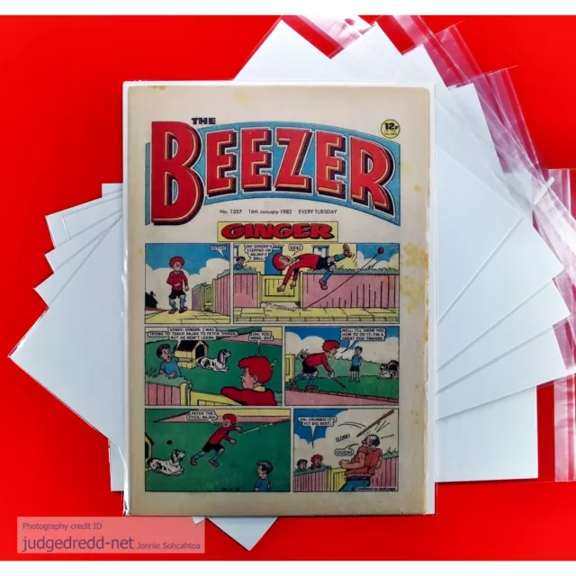 25 A4 The Beezer Comic Bags and Boards [In Stock] Size7 fits #1 up