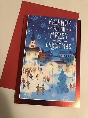 Merry Christmas - Friends Put The Merry In Christmas Hallmark Greeting Card