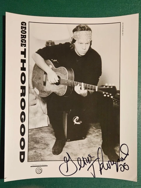 George Thorogood Hand Signed B&W Photo 8"x10"