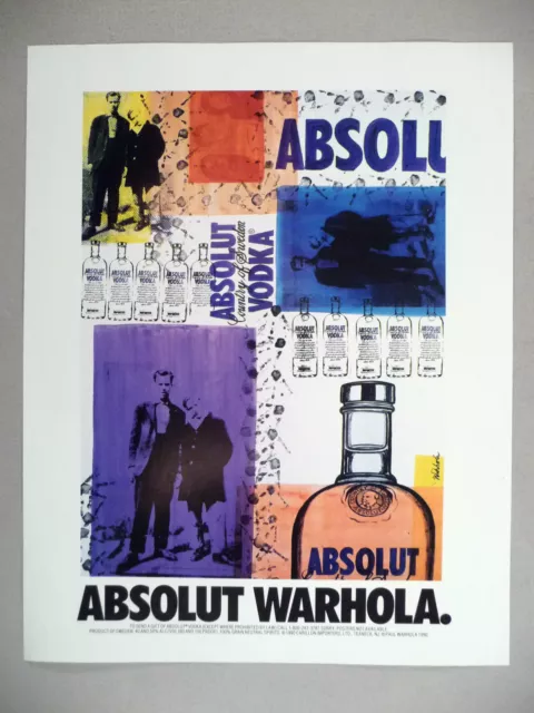 Absolut Vodka - Absolut Warhola PRINT AD - 1992 ~~ Andy Warhol