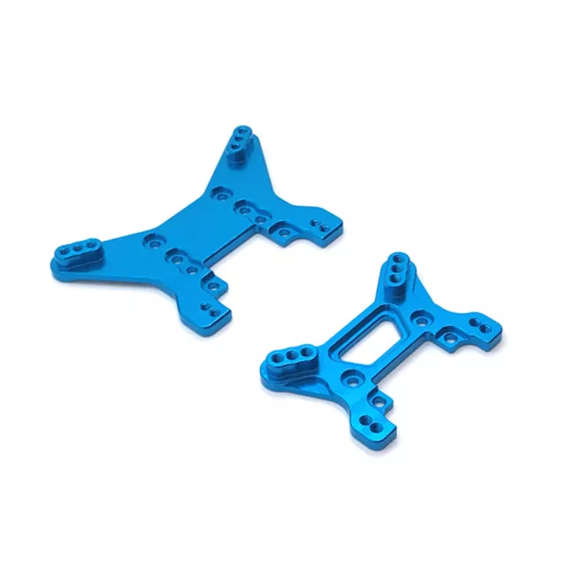 1 Pair 1/10 RC Car Metal Rear+Front Shock Tower Repair Parts For WLtoys 104001 3