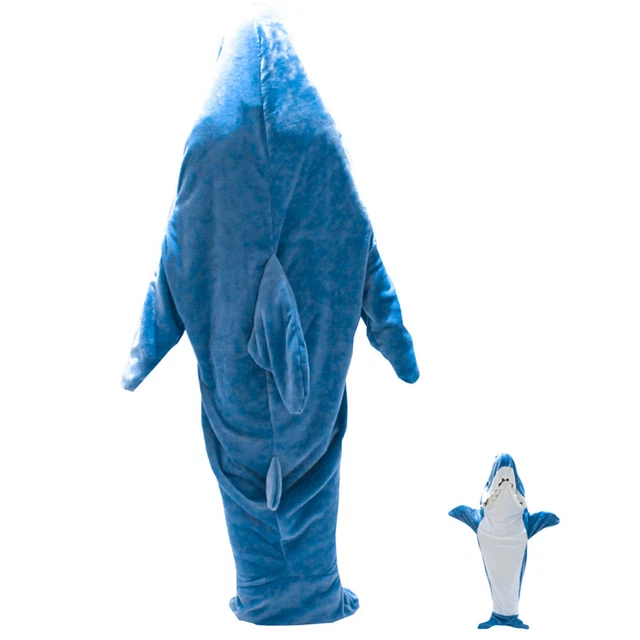 Coperta Indossabile Felpa con Felpa Morbida Accogliente Squalo Sacco a Pelo Donna Camicia da Notte
