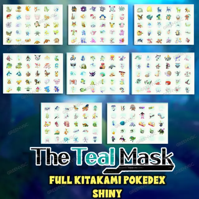 Full Kitakami Pokedex Teal Mask DLC Shiny 6IV BR | Pokemon Scarlet and  Violet