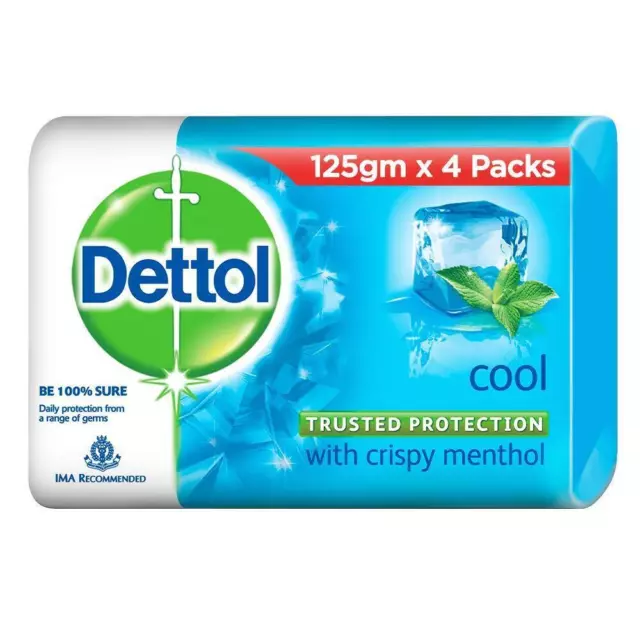 Jabón fresco Dettol, 125 g (paquete de 4)