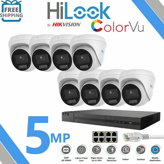 HIKVISION COLORVU POE Cctv System Ip Uhd 8Mp Nvr 4K 5Mp 24/7 Colorvu ...
