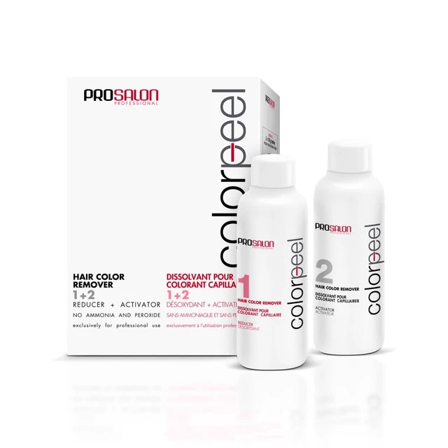 PROFESSIONAL TWO STAGE Hair Dye Colour Remover Treatment Setno amonia