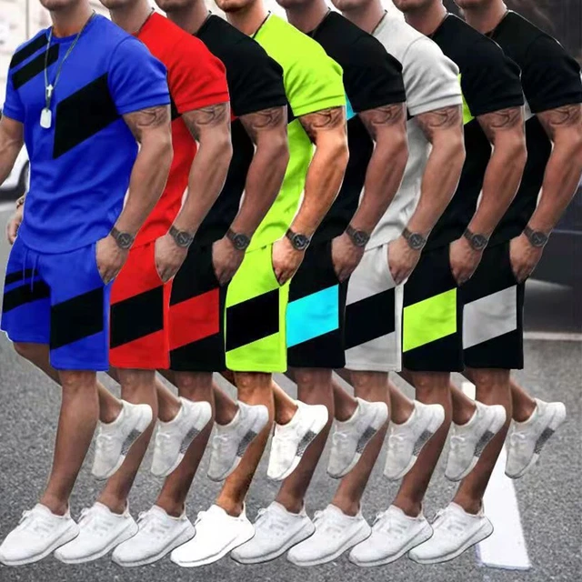 Uomo ' S Tuta Pantaloncini Estivi Pantaloni Casual Blocchi Colorati Larga