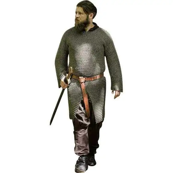 Medieval Alaric Chainmail Hauberk Large Mail Shirt Re-enactment Viking Armor SCA