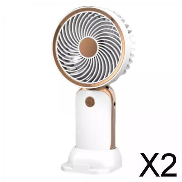 2X Mini Handheld Fan USB Fan for Hiking Table Fan for Hiking Home Office Travel