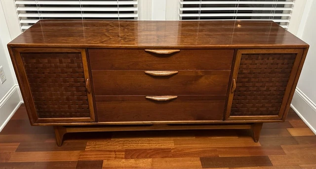 Lane Perception Triple Dresser 222-09 1960 Midcentury Modern Credenza Console