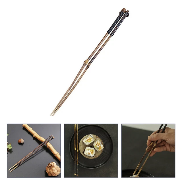 Essstäbchen-Set Aus Bambus Mit Panda-Ständer - 2 Paar, Spülmaschinenfest & Rutschfest | Perfekt Für Sushi, Ramen & Asiatische Küche