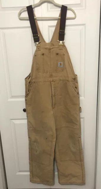 Insulated Carhartt Bib Overalls 40" x 28"