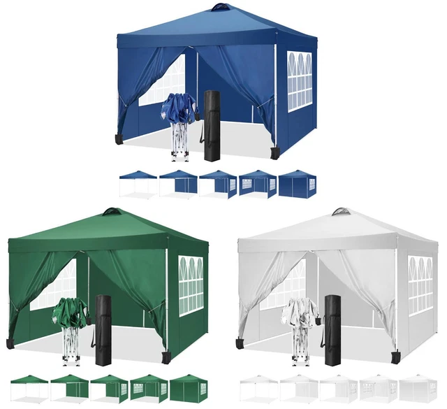 Pavillon 3x3m Faltpavillon Popup Partyzelt Gartenzelt Wasserdicht Zelt Oxford DE