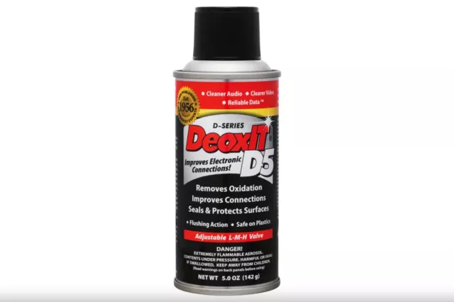 Hosa DeoxIt - D5S-6 - Contact Lube Cleaner Protector 5% Spray 5OZ