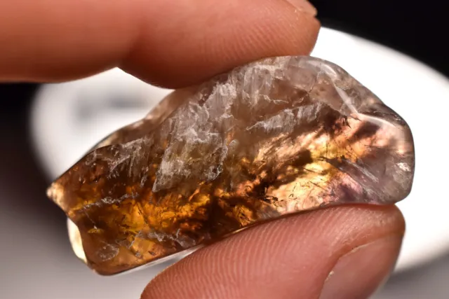 *AMETRINE* Tumbled Stone 4.3cm 12.9g Amethyst Citrine Natural Healing Crystal