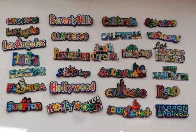 One Selected Rubber Place Name Souvenir Fridge Magnet from the USA