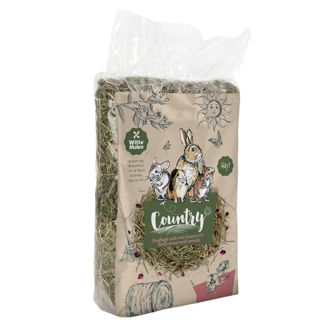 Witte Molen Country Blütenheu Petali 500 G per Roditore, Nuovo