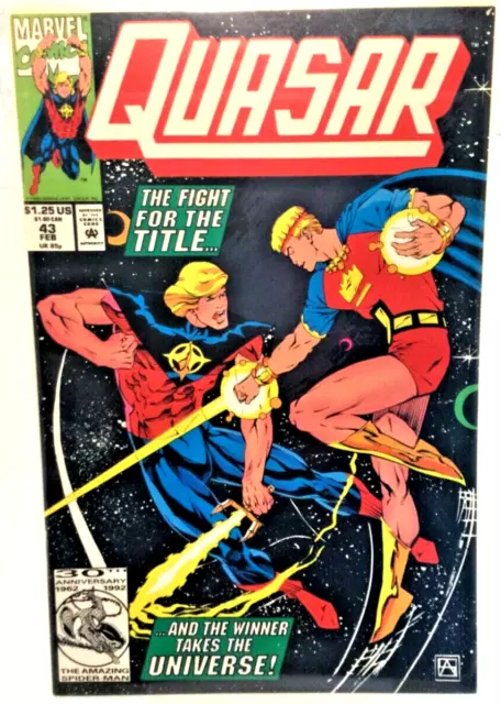 Marvel Comics Quasar 1992 Volume One Number 43 February 1993 Issue