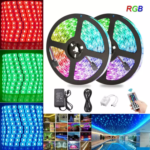 5m-30m LED Stripe RGB Wasserdicht Leiste Streifen 5050 Band Leuchte Lichterkette