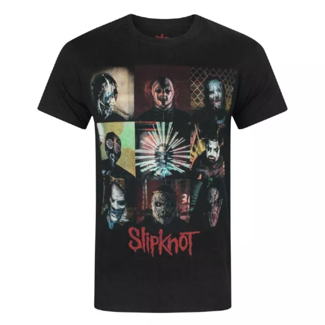 Slipknot T-Shirt Blocks Rock Metal Official Band New Black