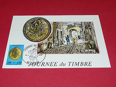 CPA philatelie journee du timbre thiers puy de dome Auvergne 0,80 +0,20 f 1975