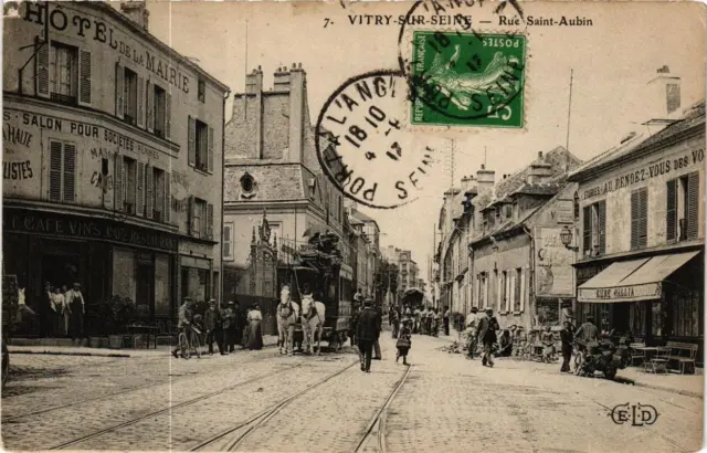 CPA AK VITRY-sur-SEINE Rue St-AUBIN (672133)
