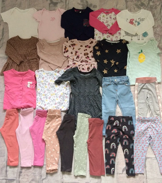 Pacchetto vestiti bambine 18-24 mesi Next TU ecc. top gilet abiti ecc.