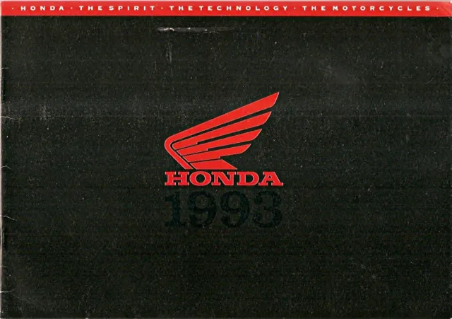 Motorcycle Brochure - Honda - Product Line Overview - 1992 printing (DC19)