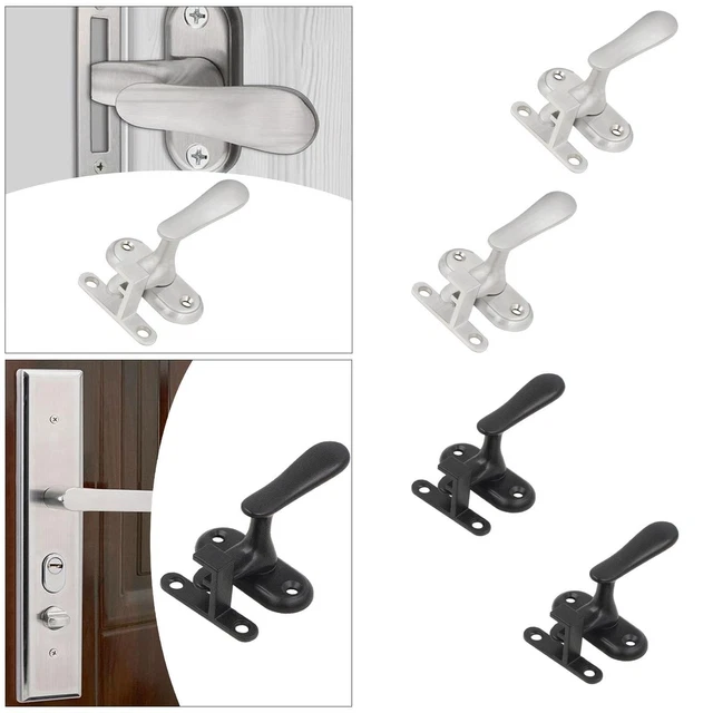 2 Moraillons Acier Inoxydable 4 Pouces - Pour Porte, Armoire, Tiroir - Avec Vis - Sécurité Renforcée