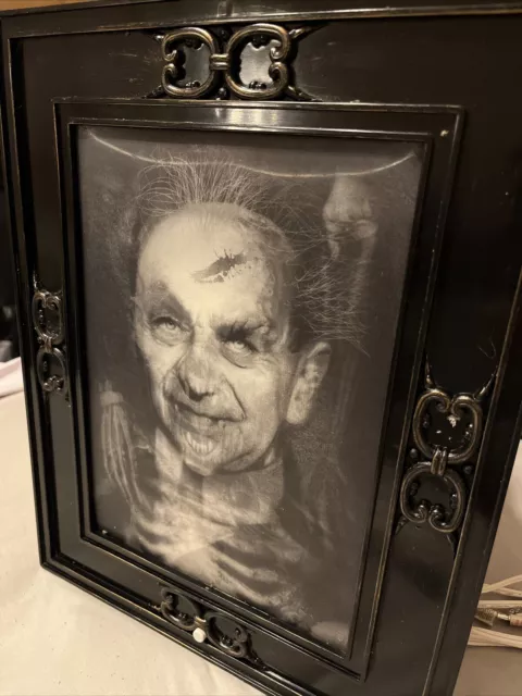 Gemmy Halloween 15x12 Haunted Talking Portrait Face Skull Motion Sensor