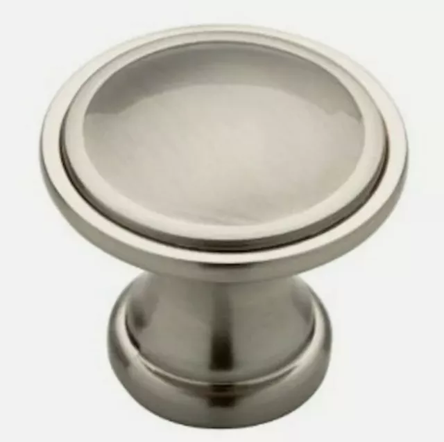 LOT OF 9 P19444C-SN 1 3/4" Ridge Satin Nickel Cabinet Drawer Knob
