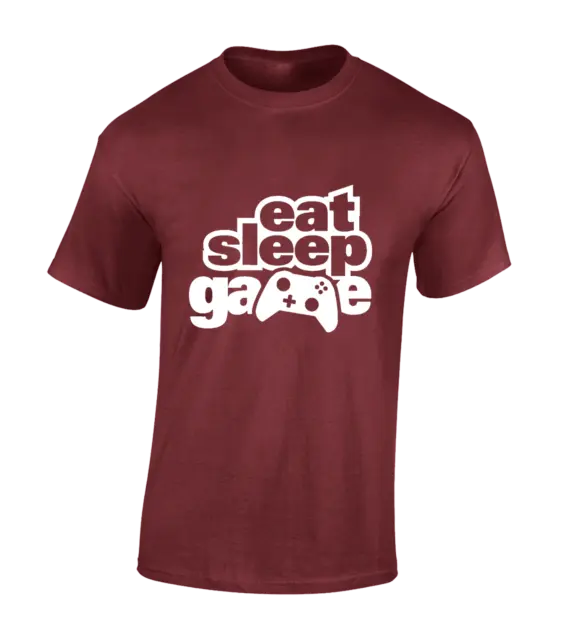 T-Shirt Da Uomo Eat Sleep Game Gaming Design Regalo Idea Pc Computer 6