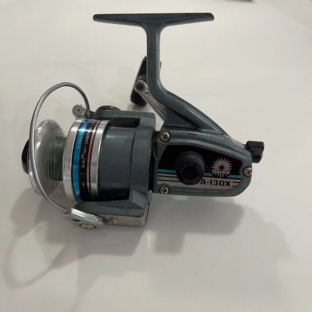 daiwa 130x spinning reel PART - B18-9801 A-130X delivering exceptional rigidity and minimal flex even under high drag pressures VINTAGE DAIWA 130X SPINNING REEL