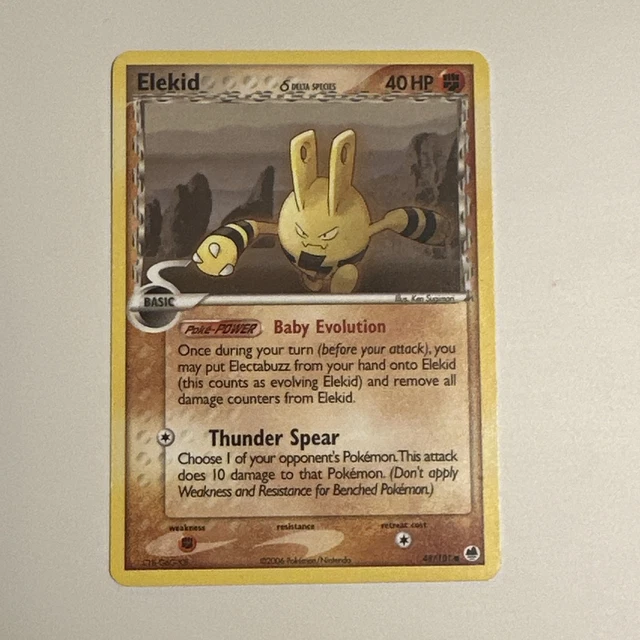 elekid pokemon card value (DELTA SPECIES) 48/101 Dragon Frontiers Regular $2.23 All cards will be carefully packed for safe transit 10 Best Baby Pokémon Cards
