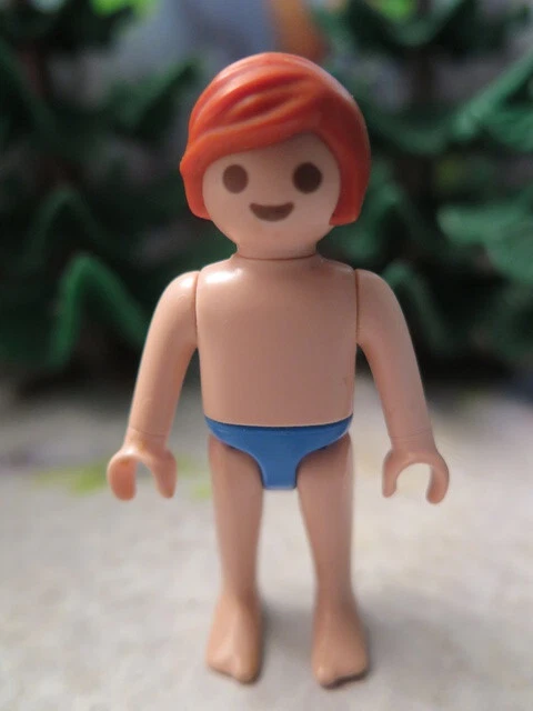 Playmobil 4858 - Garçon Avec Piscine, Tongs - Figurine Loisirs Vacances - Occasion Très Bon état