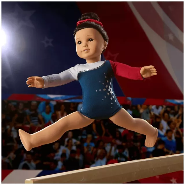 American Girl Team USA Gymnastics Leotard Outfit Set For 18" Corinne Dolls NEW