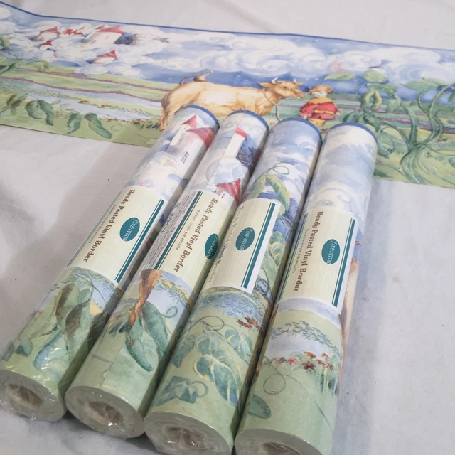 Wallpaper Border Jack Beanstalk Castle Lot Of 5 Fairytale Nursery Rhyme Bedroom