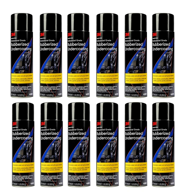 12 CANS 3M Professional Grade Rubberized Auto Undercoating 03584 16