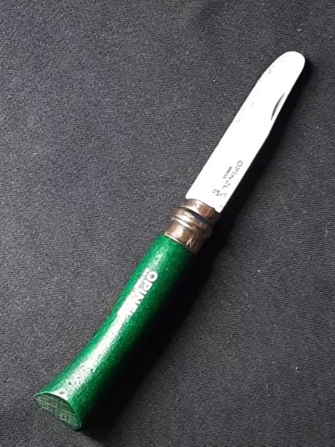 Coltellino Savoie France Opinel  7 Verde Con Punta Rotonda Pieghevole Con Sicura