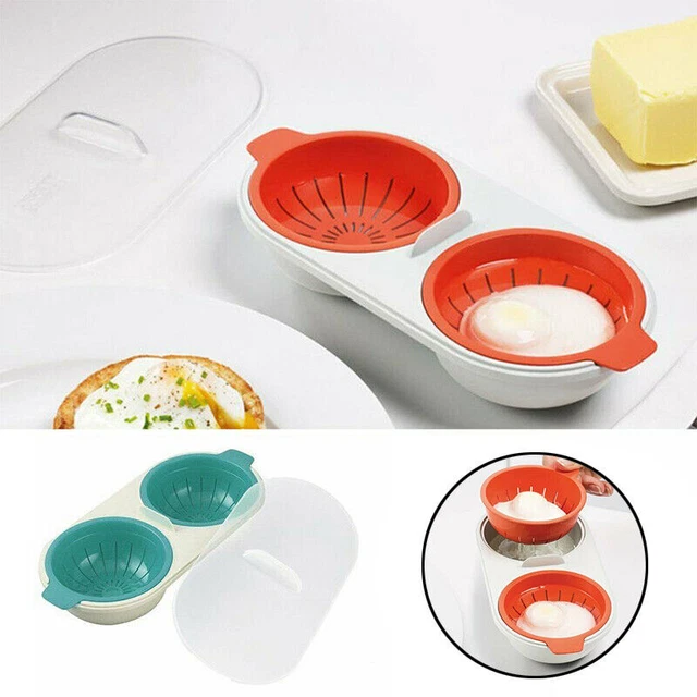 Utensilios de cocina libres de BPA hervidor de huevos de doble taza de microondas hervidor de huevos vaporizador