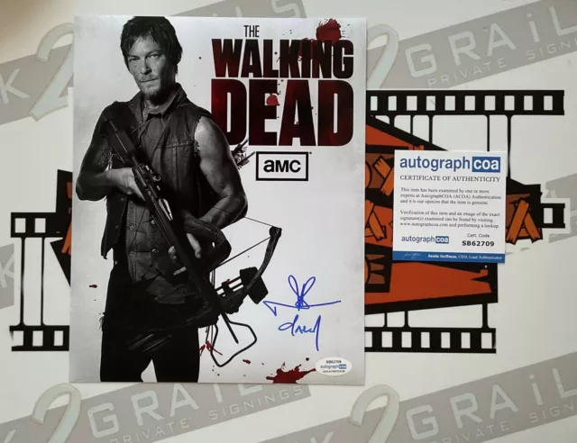 NORMAN REEDUS signed ‘WALKING DEAD‘ 8x10 DARYL DIXON autographed ACOA B